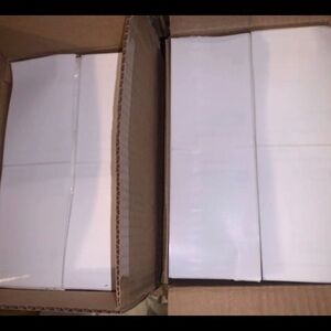 150,000  count labels 1/3 PALLET  DIRECT THERMAL LABELS- fanfold bricks